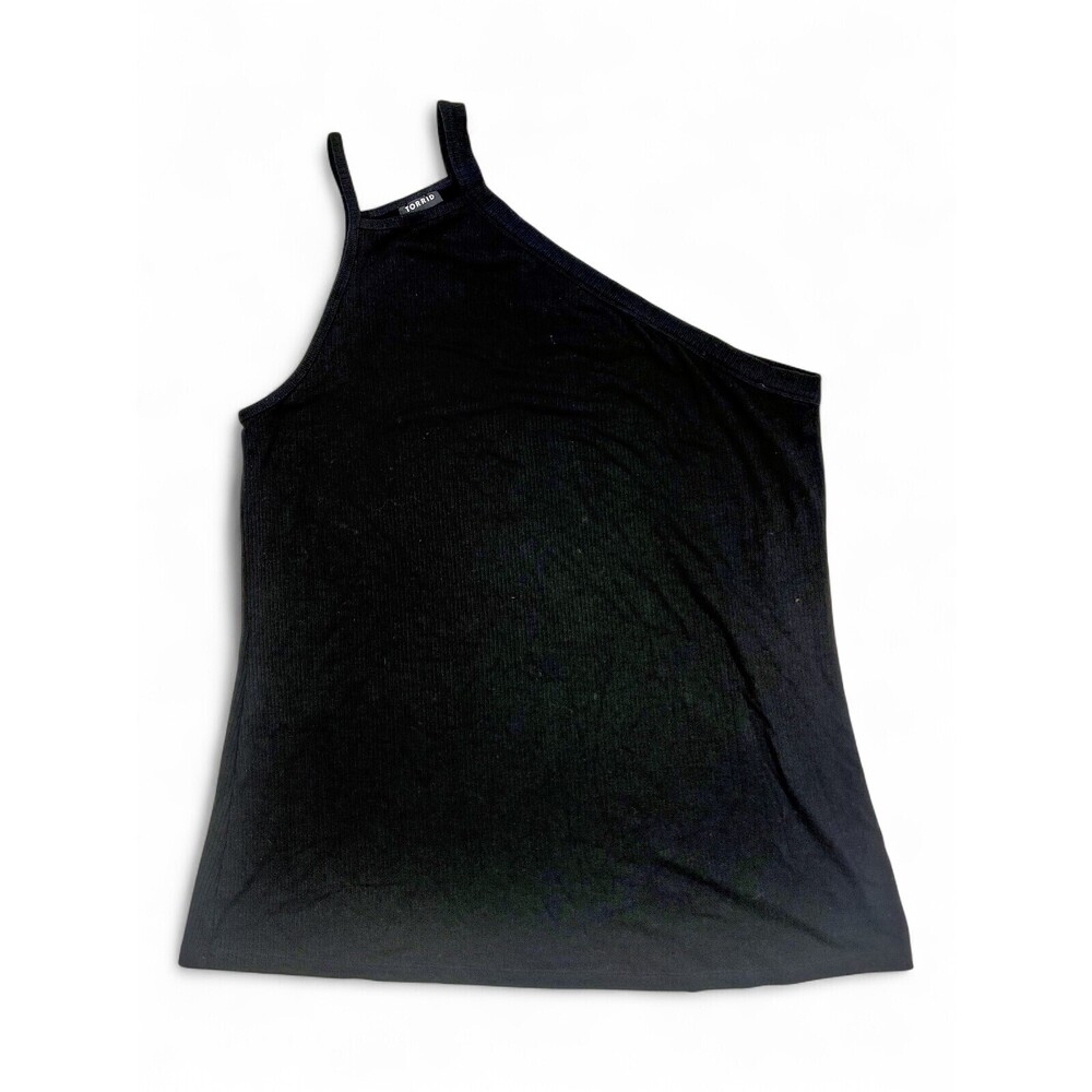 Torrid Black Ribbed Halter Tank Top‎ Size S